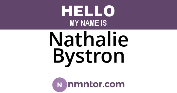 Nathalie Bystron