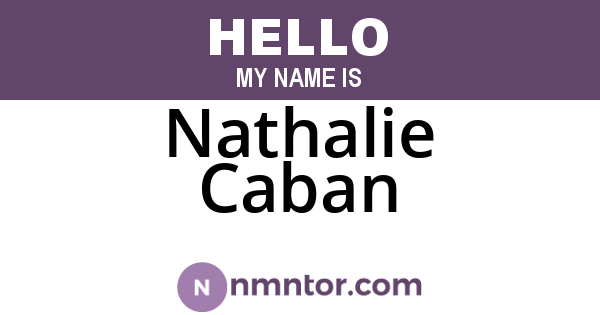 Nathalie Caban