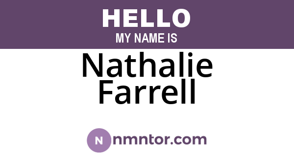 Nathalie Farrell