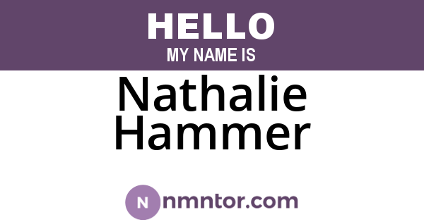 Nathalie Hammer