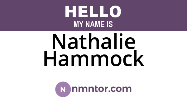 Nathalie Hammock