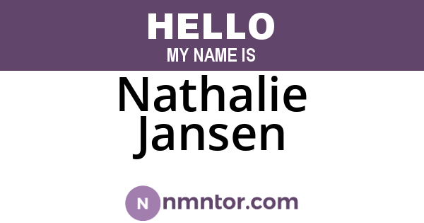 Nathalie Jansen