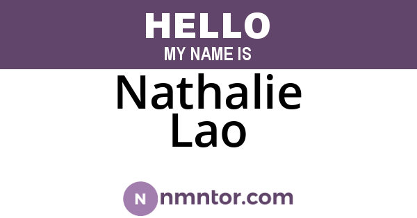 Nathalie Lao