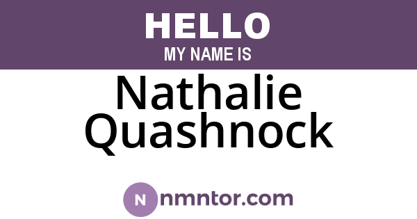Nathalie Quashnock