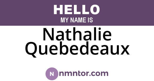 Nathalie Quebedeaux