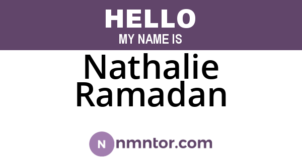 Nathalie Ramadan