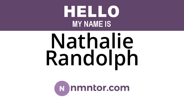 Nathalie Randolph