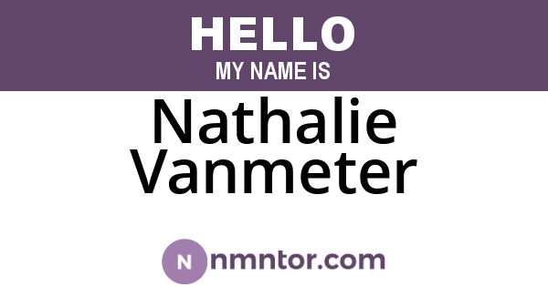 Nathalie Vanmeter