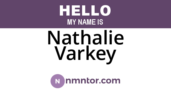 Nathalie Varkey