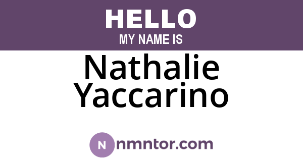 Nathalie Yaccarino