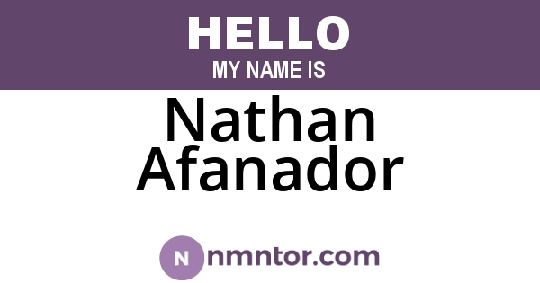 Nathan Afanador