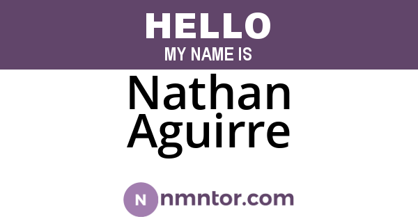 Nathan Aguirre