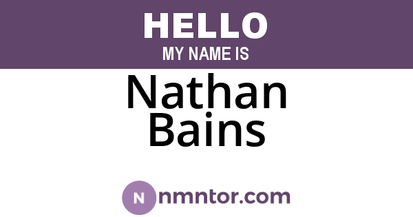 Nathan Bains