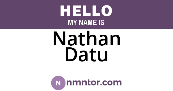 Nathan Datu