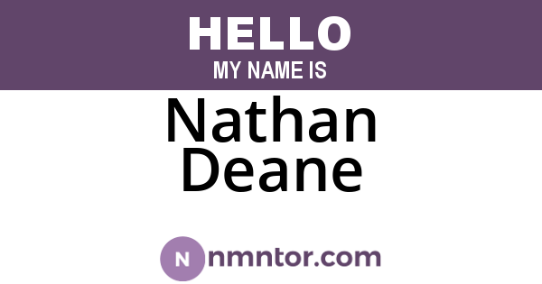 Nathan Deane