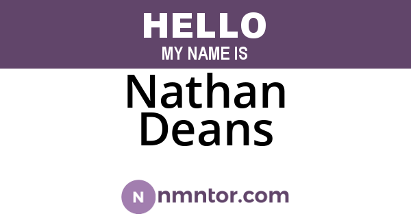 Nathan Deans