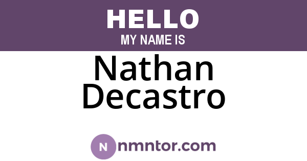 Nathan Decastro