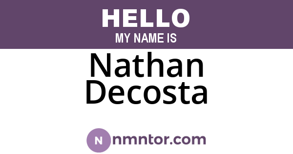Nathan Decosta