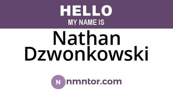Nathan Dzwonkowski