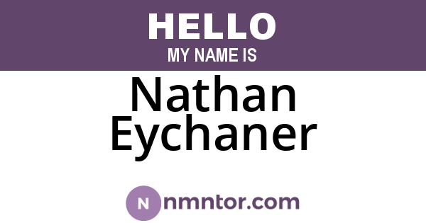 Nathan Eychaner