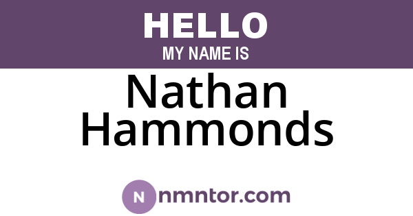 Nathan Hammonds