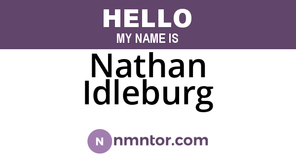 Nathan Idleburg