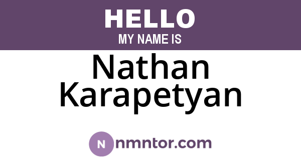 Nathan Karapetyan