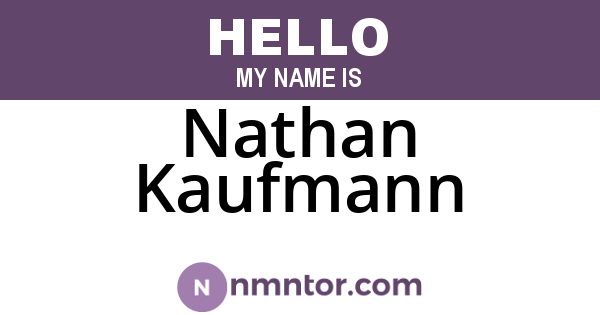 Nathan Kaufmann