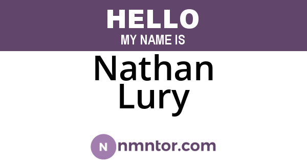 Nathan Lury