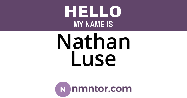 Nathan Luse
