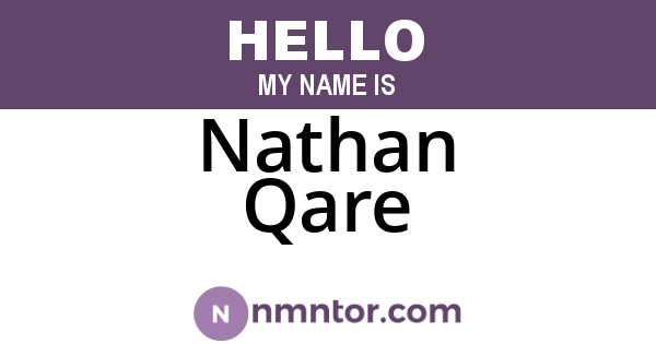 Nathan Qare