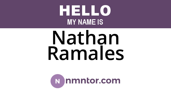 Nathan Ramales