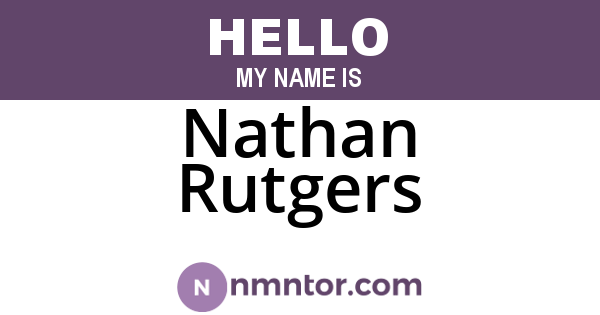Nathan Rutgers