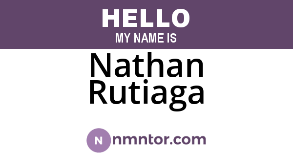 Nathan Rutiaga
