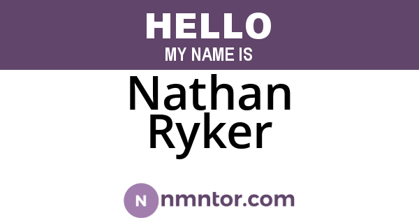 Nathan Ryker