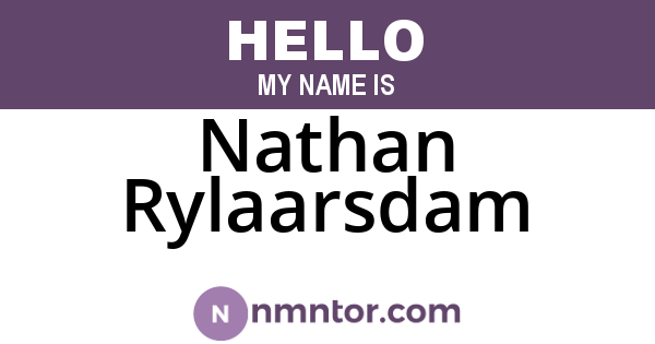 Nathan Rylaarsdam