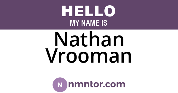 Nathan Vrooman