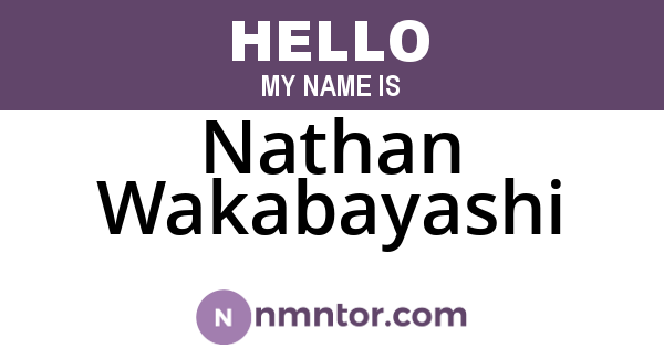 Nathan Wakabayashi