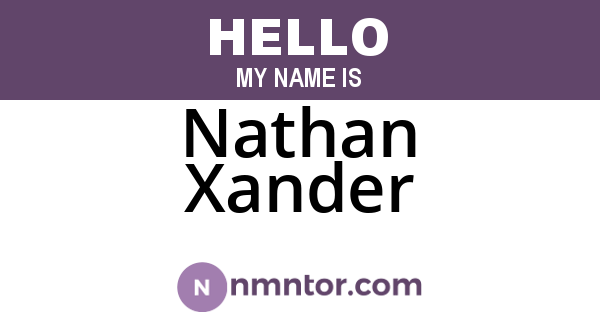 Nathan Xander