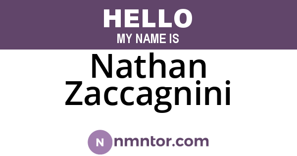 Nathan Zaccagnini