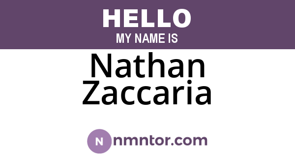 Nathan Zaccaria