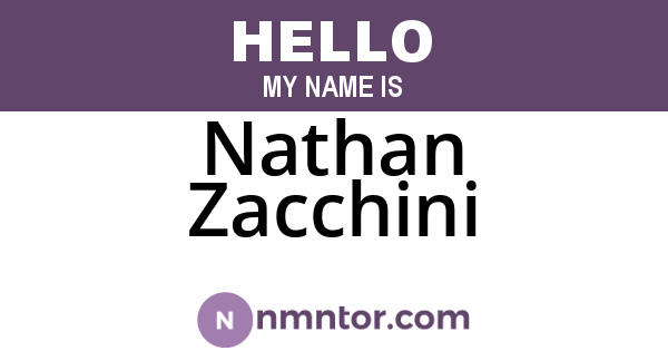 Nathan Zacchini