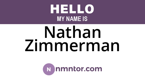 Nathan Zimmerman