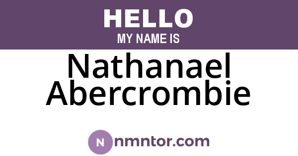 Nathanael Abercrombie