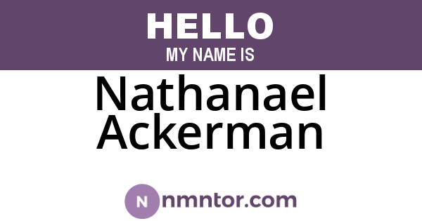 Nathanael Ackerman