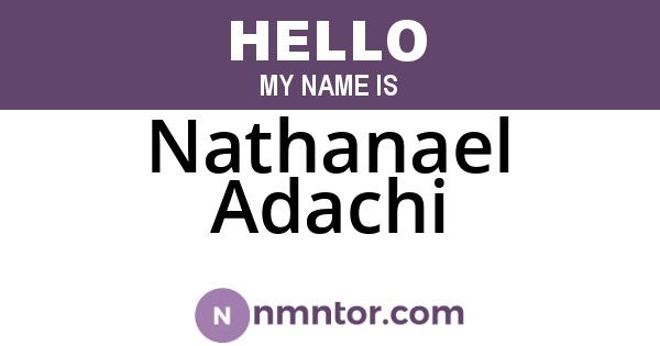 Nathanael Adachi