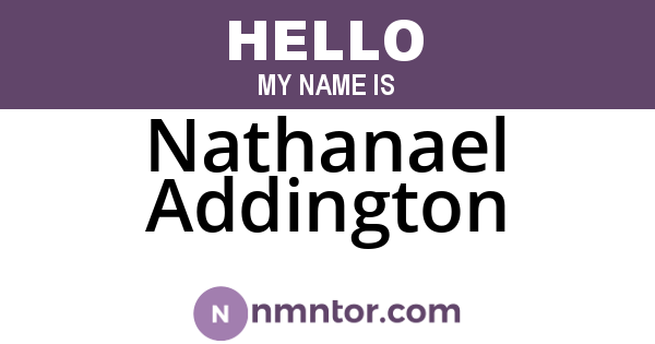 Nathanael Addington