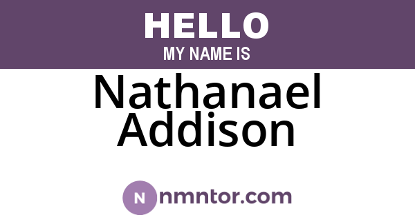 Nathanael Addison
