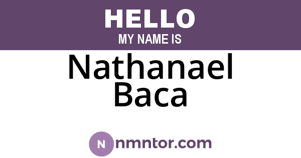 Nathanael Baca