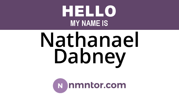 Nathanael Dabney